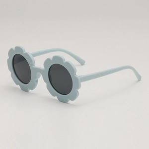 Lunettes De Soleil Enfant Forme Fleur Mignonne Protection UV400 Monture PC Verres AC Style Dessin Animé Pour Filles