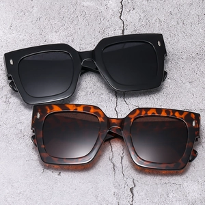 Classic black and tortoise shell square sunglasses with silver temple accents
