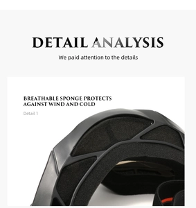 Detail of breathable sponge padding on ski goggles for wind and cold protection