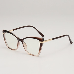 Cat Eye Anti Blue Light Glasses TR Metal Frame Retro Fashion Women Optical Eyeglasses Clear Lens