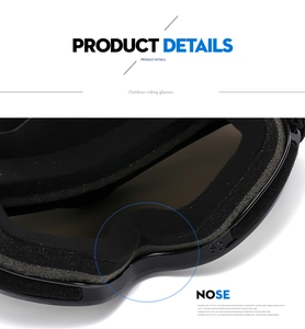 Close-up detail of the ergonomic foam nose padding on black children's ski goggles