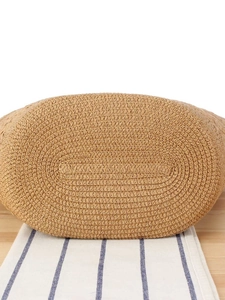 High-quality woven straw bag with spiral woven oval bottom for summer vacation