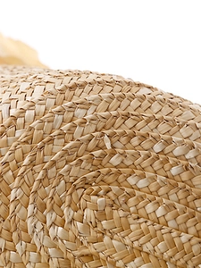 Sac à main tissé en paille naturelle avec poignée en rotin pour vacances à la plage