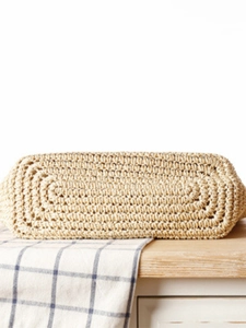 Handmade woven paper straw shoulder bag with durable oval base for beach vacation