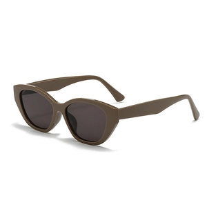 2024 trendy black cat-eye sunglasses for women with gray lenses and a vintage retro frame