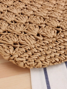 Sac à main rétro tissé en corde de papier ajouré pour les vacances à la plage d'été