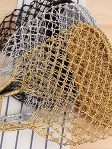 Fashionable woven hairnet set in black, gold and silver for stylish hairstyles