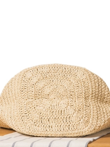 Sac fourre-tout en paille de papier beige avec tissage en spirale pour plage et été