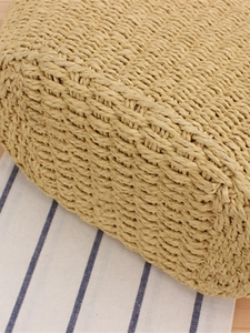 Large capacity paper rope woven shoulder bag with detailed handmade craftsmanship