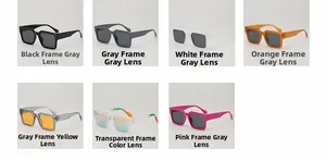 Collection of oversized square sunglasses featuring various thick frame and lens colors
