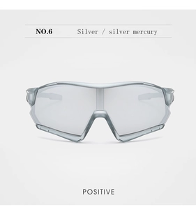 Silver mercury lens sports goggles with transparent grey frame for kids outdoor cycling