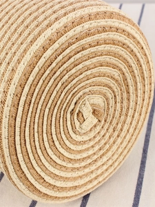 Fashionable paper rope woven cylindrical bag with natural spiral pattern and premium texture