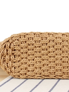 Grand sac cabas en corde de papier tressée avec texture épaisse pour la plage ou le quotidien
