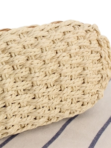 Sac fourre-tout évidé en corde de papier pour la plage avec texture tissée détaillée
