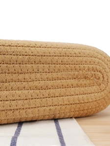 Handwoven Bohemian shoulder bag made of natural fiber with spiral texture and sturdy stitching