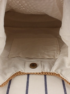 Sac à main en coton tissé fait main avec doublure en tissu et fermoir magnétique