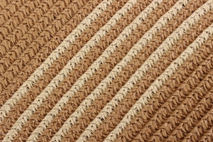 Detailed close-up showing the premium brown and beige woven texture of this summer bag