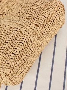 Grand sac cabas en paille tissé à la main pour les vacances et les sorties d'été