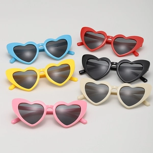 Lunettes De Soleil Cœur Pour Enfants Protection UV400 Monture PC Verre AC Mode Rétro Pour Fête Plage Enfants