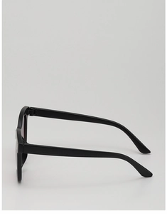 Side view of trendy black kids sunglasses showing smooth frames and durable hinges