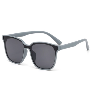 Kids oversized matte grey frame sunglasses with UV protection for boys and girls