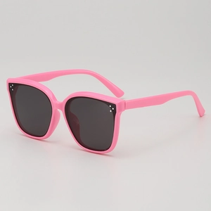 Kids Sunglasses Fashion Oversized Square PC Frame AC Lens UV400 Protection Trendy Rivet Decor Boys Girls Beach Outdoor