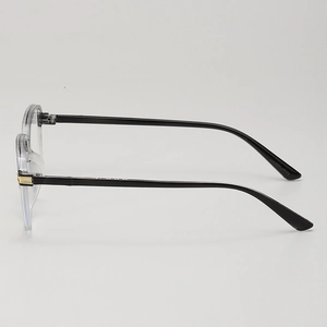 Fashionable oversized blue light blocking reading glasses for women with gold accents
