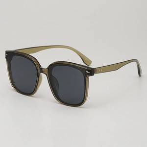 Damen Retro Übergroße Quadratische Sonnenbrille Koreanische Mode UV400 Sonnenschutz PC Rahmen Große Brille Zum Autofahren Reisen