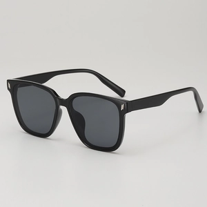 Lunettes de soleil carrées oversize noires classiques pour hommes et femmes UV400
