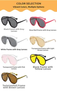 Selection of oversized fashion sunglasses for children in various colorful plastic frames