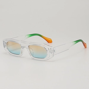 Vintage Rectangular Sunglasses UV400 Protection Plastic Frame Fashion Eyewear For Women Men Retro Y2K Style