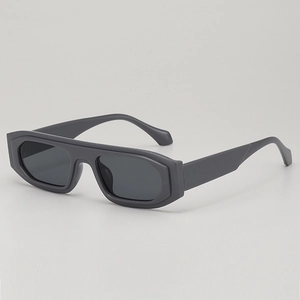 Women's rose red square oversized sunglasses with UV protection and thick matte frames