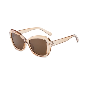 Retro butterfly cat-eye children's sunglasses with amber frames and UV protection