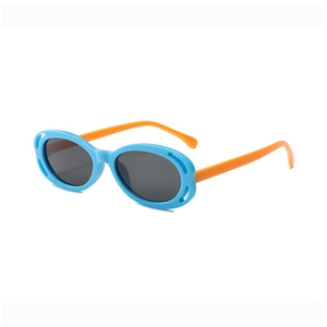 Lunettes De Soleil Enfants Protection UV400 Monture Ovale Évidée Matériau PC AC Voyage En Plein Air Mode Garçons Filles