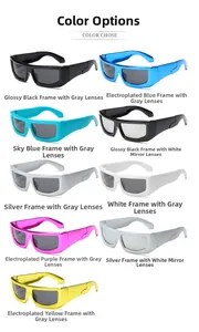Sélection de lunettes de soleil cyberpunk pour enfants en divers finis argent liquide