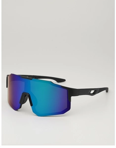 Macro shot of colorful polarized lens with breathable hollow temples for cycling