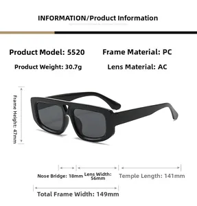 Detailed specs of oversized black cat-eye sunglasses with PC frame and AC lenses