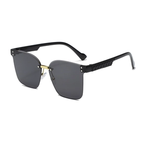 Lunettes De Soleil Enfants Sans Monture Carré Protection UV Mode Verres Dégradés Pont Métallique Branches Texturées