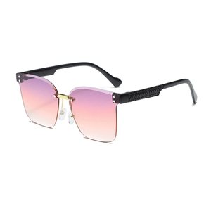 Lunettes de soleil sans monture pour enfants avec verres dégradés violets