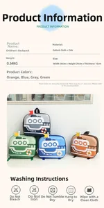 Sac à dos enfant en forme de bateau, coque EVA en quatre couleurs style marin