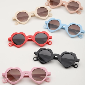 Lunettes De Soleil Enfants En Forme De Cœur Monture PC Lentille AC Protection UV Mode Mignon Pour Garçons Filles Fête