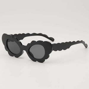 Kids square sunglasses with stylish wavy frame and UV protection for boys and girls