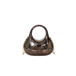 Borsa hobo da sera in acrilico con motivi 3D e manico a perle elegante