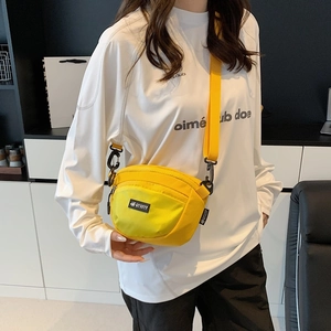 Sac bandoulière de sport en tissu Oxford jaune pour la course et la mode en plein air