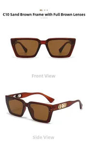 Detailansicht der Cat-Eye-Sonnenbrille mit mattem Teerahmen sowie Perlen- und Golddekor