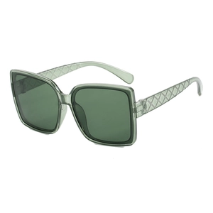 Oversized Square Sunglasses UV400 Protection Fashion PC Frame AC Lens Quilted Texture Temples For Women Men