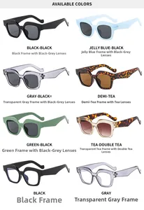 Grid display showing eight color variations of retro cat eye leopard sunglasses