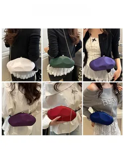 Model lifestyle shots of the acrylic clutch bag in multiple colors with gold chain strap