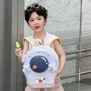 Zaino spaziale per bambini con finestra trasparente e braccia di peluche 3D