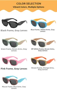 Detailed grid of colorful vintage-style children's sunglasses with anti-UV lenses